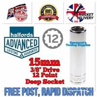 Halfords Advanced Professional 15mm Deep Socket 3/8 Drive 12 Point *Free Post*