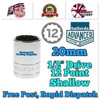 20mm HALFORDS ADVANCED 1/2 DRIVE SHALLOW 12 POINT SOCKET *Free Rapid Post* NEW