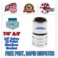 Halfords Advanced HIGH TORQ 7/8 AF Socket 3/8 Drive 12 Point *FREE POST*