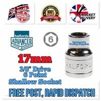 17mm HALFORDS ADVANCED 3/8 DRIVE SHALLOW 6 POINT SOCKET *Free Rapid Post* NEW