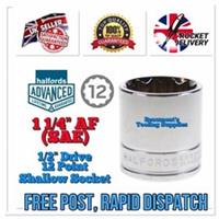 1-1/4 SAE HALFORDS ADVANCED 1/2 DRIVE SHALLOW 12 POINT SOCKET *Free Rapid Post*