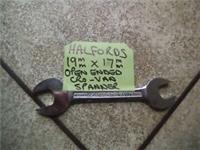 HALFORDS OPEN ENDED CRO - VAN SPANNER 19mm x 17mm NOS