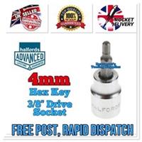 4mm Allen Hex Socket 3/8 Drive Halfords Advanced Professional Tool *FREE POST*