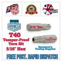T40 Tamper Proof Torx Insert 5/16 Hex Bit Halfords Advanced *FREE RAPID POST*