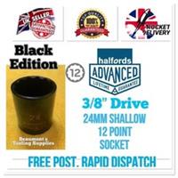 24mm HALFORDS ADVANCED 3/8 Drive Black Edition 12 Point Socket *Free Post*