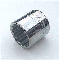 3/4" SAE Halfords Advanced 3/8" dr. drive 12 pt bi-hex imperial socket tool