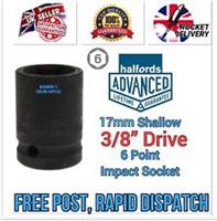 17mm HALFORDS ADVANCED 3/8 Drive Impact 6 Point Shallow Socket *FREE RAPID POST
