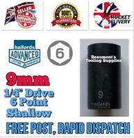 9mm Halfords Advanced Black Edition 6 Point Socket 1/4 Drive Standard FREE POST