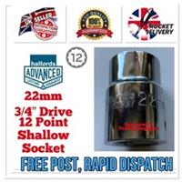 22mm HALFORDS ADVANCED 3/4 Drive Shallow 12 Point Socket *FREE RAPID POST * NEW