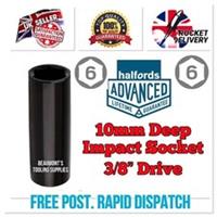10mm HALFORDS ADVANCED 3/8 Drive Impact 6 Point Deep Socket *FREE RAPID POST*