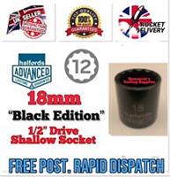 18mm HALFORDS ADVANCED Black Edition 1/2 Drive 12 Point Socket *FREE POST*