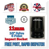 11mm Halfords Advanced Impact Socket 3/8 Drive 6 Point *Free Rapid Post*