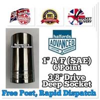 1 A/F (SAE) Deep Halfords Advanced 3/8 Drive HIGH TORQ Socket 6 Point FREE POST