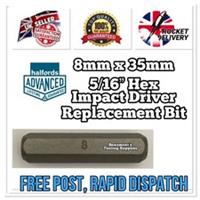 Halfords Advanced 5/16" Hex Drive 8mm Hex Impact Driver Bit *Free Rapid Post*