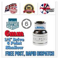 6mm Halfords Advanced 1/4 Drive 6 Point HI-TORQ Socket *FREE RAPID POST*