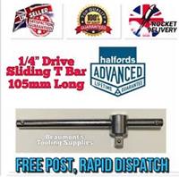 Halfords Advanced 1/4 Drive Socket Sliding Breaker Bar 105mm *FREE POST*