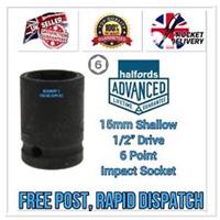15mm Halfords Advanced 1/2 Shallow Impact Socket *Free Rapid Post* NEW