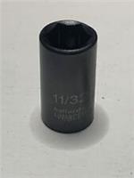 11/32 SAE Halfords Advanced Black Edition 6 Point Socket 1/4 Drive Standard