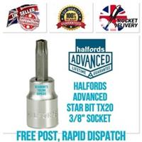 T20 Halfords Advanced Torx Star Bit Socket 3/8 Drive Free Rapid Post*