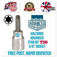 Halfords Advanced T50 Torx Star 3/8 Drive Socket Tool *FREE RAPID POST*
