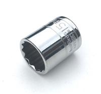 15mm Halfords Advanced 3/8" dr. drive shallow socket 12 pt point bi-hex tool