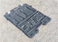 150 pc Halfords socket spanner ratchet toolbox carry case 1/4 3/8 1/2 tool