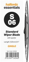 Halfords Essentials Spoiler Wiper Blade S06 - 21 Inch