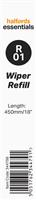 Halfords Essentials Wiper Blade Refill R01 - 18 Inch