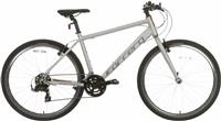 Carrera Parva Mens Hybrid Bike - Silver, Medium