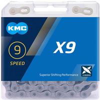 KMC X9 9 Speed Chain, Grey 122L