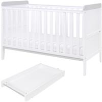 Tutti Bambini Rio Cot Bed Changer & Mattress -Wh/Grey