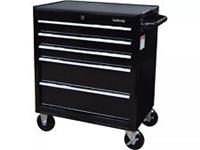 Halfords 5 Drawer Tool Cabinet 679 x 689 x 461mm Max 125kg - Black A