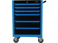 Halfords 27" Garage Workshop 6 Drawer Tool Box/Chest Cabinet - Neon Blue/Black A