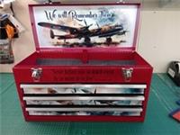 'Lest we Forget' for the fallen halfords drawer toolbox gr8 gift with free p&p
