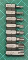 New Set Halfords Advanced Short, 30mm Security Torx Bits 10mm Shank T20-T55