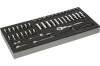 Halfords Advanced 44 Piece 1/4" Socket Set in Modular Tray New Free Delivery
