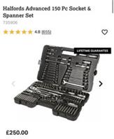 Halfords Advanced 150 Pc Socket & Spanner Set Workshop Tool Kit - Brand New