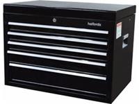 Halfords 5 Drawer Tool Top Chest 66.1x48.2x43.5cm Max 100kg - Black A