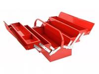 Halfords Cantilever Heavy Duty Metal Tool Box 56.5 x 21.2 x 22.2cm - Red A