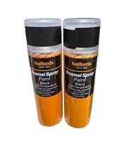 Enamel spray paint Black High Temperature Up To 650 Halfords Pack X4