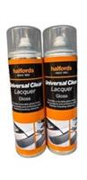Clear Laquer Gloss Universal Spray Paint Halfords Pack X2
