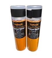 Enamel Black High Temperature Spray Paint Halfords Pack X 2