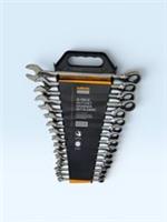 Halfords Advanced 16pc Ratchet Spanner Set 8-24mm Flex Head Metric Wrench