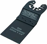 Faithfull Flush Cut Wood-Metal Blade 32mm Bi-Metal