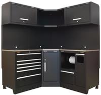 Sealey Premier Modular Storage Corner Unit With Stainless Steel Worktop