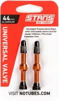 Stans Notubes Universal Valve Stems, Presta, 44Mm, Orange