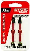 Stans Notubes Universal Valve Stems, Presta, 44Mm, Red