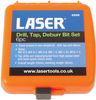 Laser Drill Tap/Deburr Bit Set - 6Pc