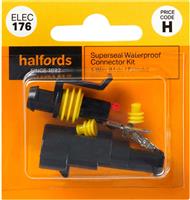 Halfords 1 Way Superseal Kit (Male And Female) (Elec176)