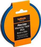 Halfords Fine Line Tape Blue 6mm x 33m